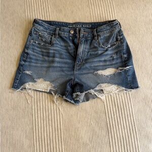 American Eagle Outfitters Distressed Blue Jean Shorts